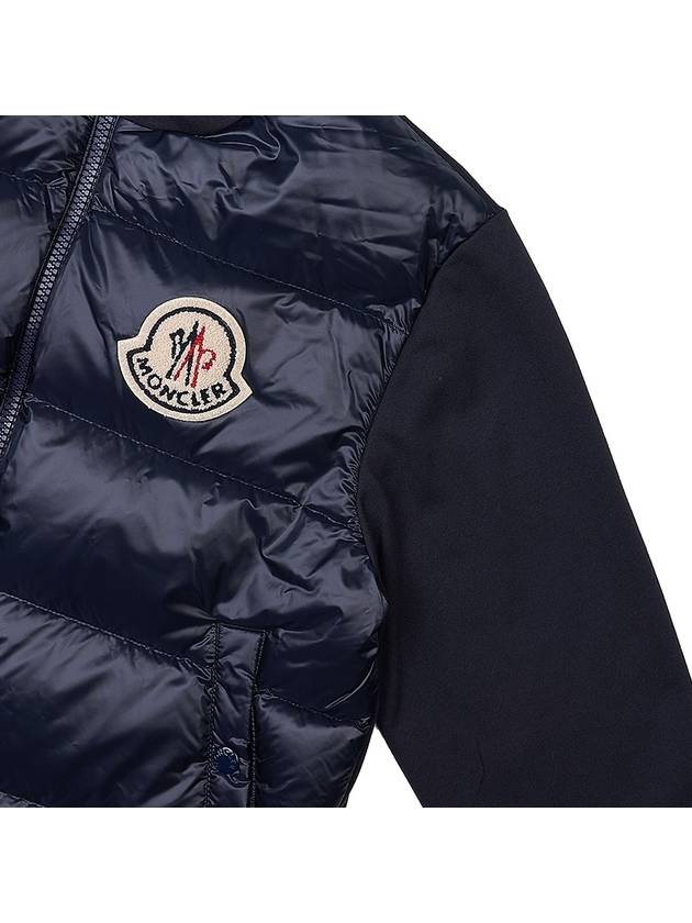 Logo Patch Knit Padded Zip-up Jacket Navy - MONCLER - BALAAN 5