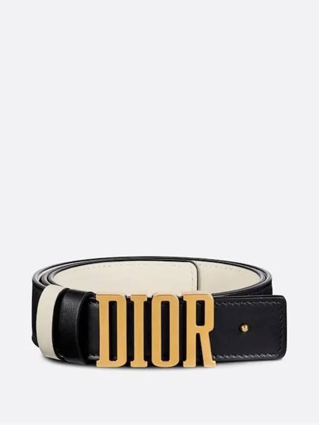 D Fence 30MM Smooth Calfskin Reversible Belt Black - DIOR - BALAAN 3