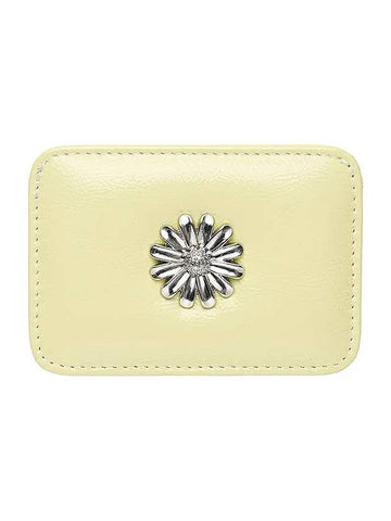 Daisy Slim Mini Transportation Card Wallet Pale Lemon - LE MASQUE - BALAAN 1