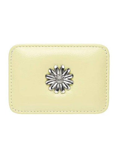 Daisy Slim Mini Transportation Card Wallet Pale Lemon - LE MASQUE - BALAAN 1