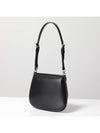 Cleo Brushed Leather Mini Shoulder Bag Black - PRADA - BALAAN 4