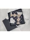 Camellia Square Silk Muffler Black - CHANEL - BALAAN 8