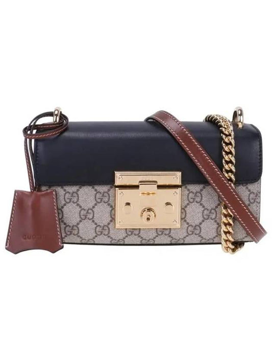 Padlock Small Shoulder Bag Black Beige - GUCCI - BALAAN 2