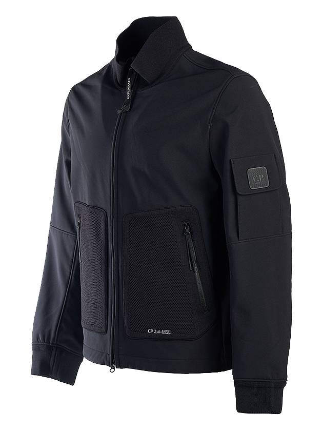 Men's Logo Patch Pocket Zip-Up Jacket Black - CP COMPANY - BALAAN 3