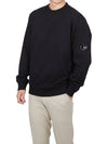 Diagonal Raised Fleece Lens Sweatshirt Black - CP COMPANY - BALAAN 5