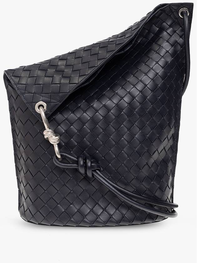 Intrecciato Medium Calfskin Tote Bag Navy - BOTTEGA VENETA - BALAAN 4