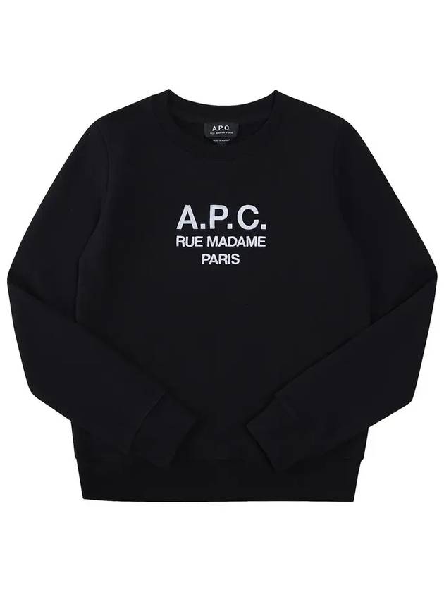 Women's Tina Logo Sweat Sweatshirt Black - A.P.C. - BALAAN 6