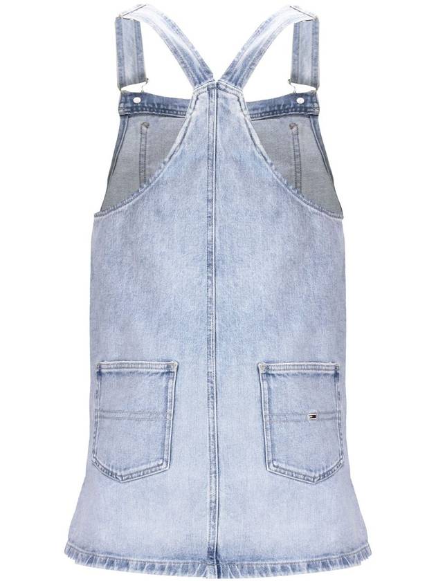 Pinafore mini short dress denim light - TOMMY HILFIGER - BALAAN 3