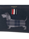 Document Holder Pebble Grain Hector Cross Bag Navy - THOM BROWNE - BALAAN 8