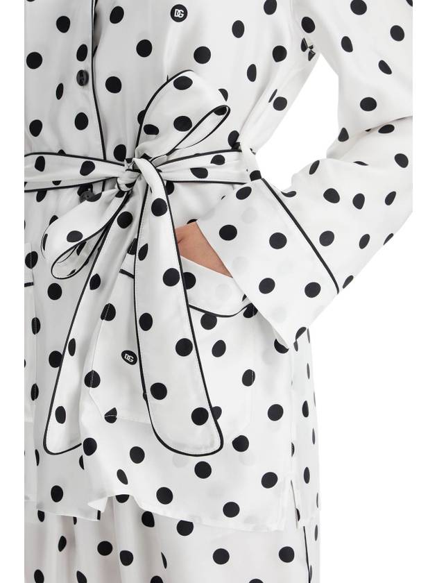 silk polka dot pajama shirt - DOLCE&GABBANA - BALAAN 4