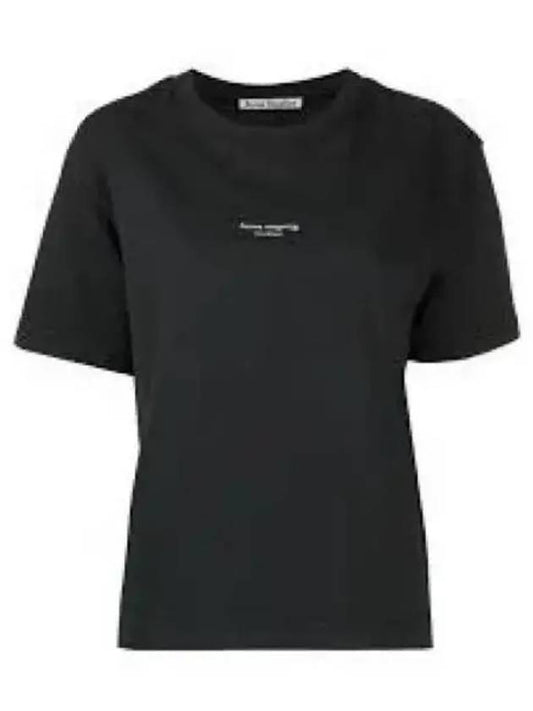 Logo Crew Neck Short Sleeve T-Shirt Black - ACNE STUDIOS - BALAAN 2