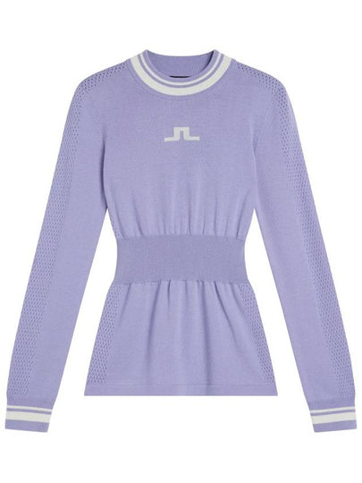 Bree Ribbed Waist Knit Top Sweet Lavender - J.LINDEBERG - BALAAN 2