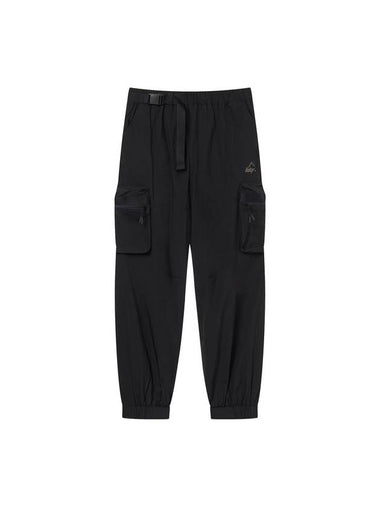 Nylon Cargo Track Pants Black - HARDGEAR APPAREL - BALAAN 1