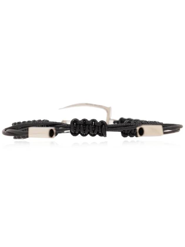 Giv Cut Woven Cotton Metal Bracelet Black - GIVENCHY - BALAAN 1