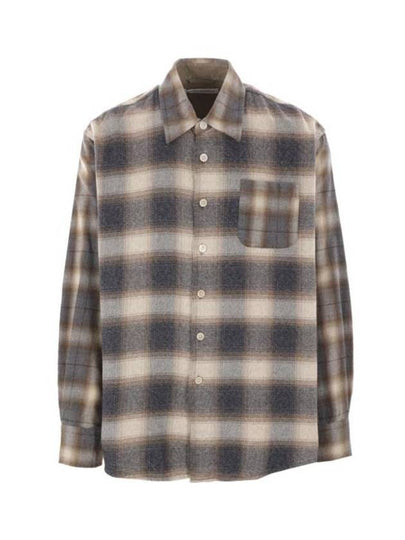 Doyle Check Lagger Flannel Long Sleeve Shirt Grey - OUR LEGACY - BALAAN 2