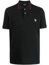 Zebra Patch Regular Fit Short Sleeve Polo Shirt Black - PAUL SMITH - BALAAN 2