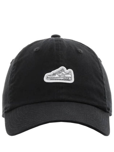 Club Unstructured Air Force 1 Patch Ball Cap Black FZ2121 010 - NIKE - BALAAN 1