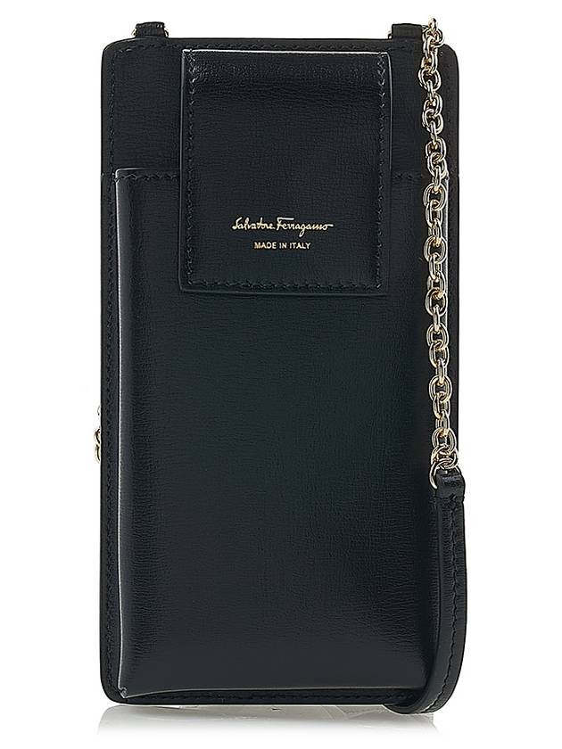 Salvatore Vara Bow Calfskin Phone Case Black - SALVATORE FERRAGAMO - BALAAN 5