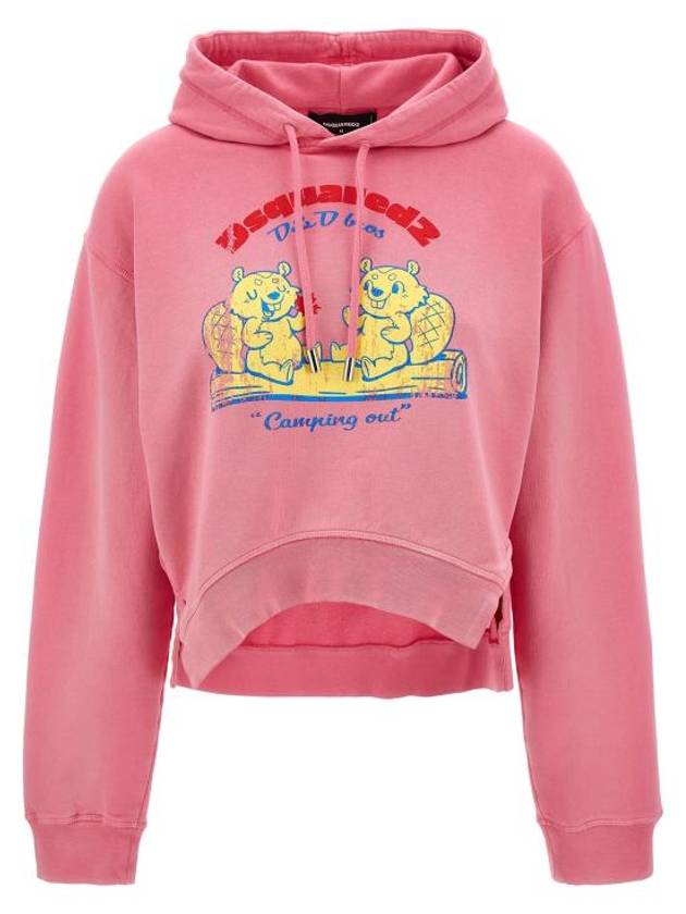 Hooded Sweatshirt S75GU0509S25539243 Pink - DSQUARED2 - BALAAN 1