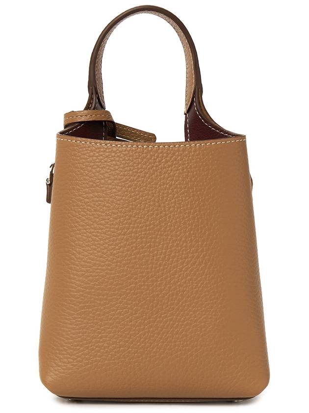 Micro Leather Mini Tote Bag Brown - TOD'S - BALAAN 5