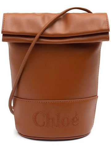 Logo Micro Bucket Bag Brown - CHLOE - BALAAN 1