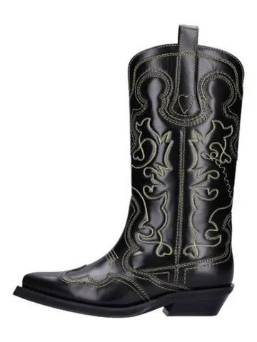 stitch western boots black - GANNI - BALAAN 1