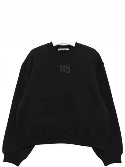 Logo Print Sweatshirt Black - ALEXANDER WANG - BALAAN 2