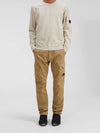 Men's Light Fleece Lens Logo Sweatshirt Beige - CP COMPANY - BALAAN.