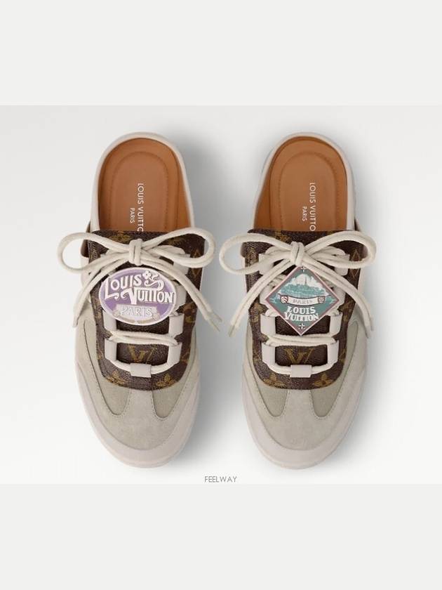 Flight Mode Lou Open Back Low Top Sneakers Beige - LOUIS VUITTON - BALAAN 4