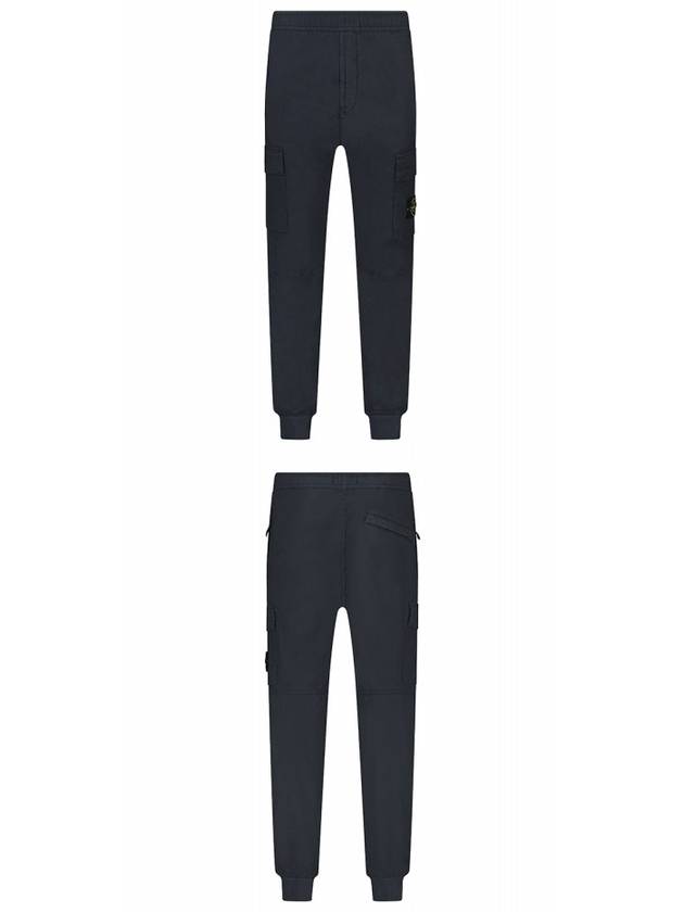 Stretch Cotton Tela Paracadute Cargo Straight Pants Navy Blue - STONE ISLAND - BALAAN 5