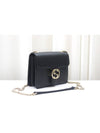 Interlocking GG gold chain small cross bag black 510304 - GUCCI - BALAAN 3