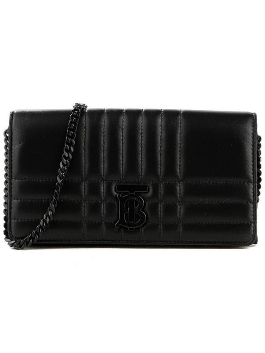 Women's Lola Detachable Strap Quilted Leather Long Wallet Black - BURBERRY - BALAAN 2