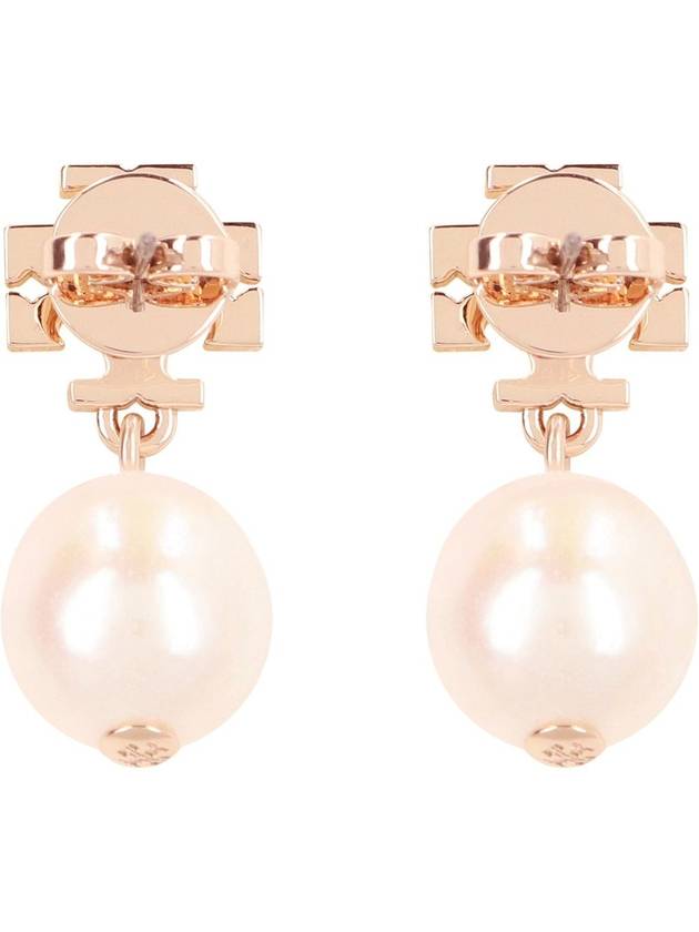 Kira Pearl Drop Earrings Champange Rose Gold - TORY BURCH - BALAAN 2