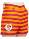 Women's Airline Border Shorts Orange Purple - HORN GARMENT - BALAAN 10