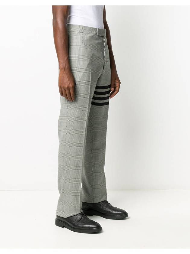 4 Bar Prince Of Wales Straight Pants Grey - THOM BROWNE - BALAAN 5