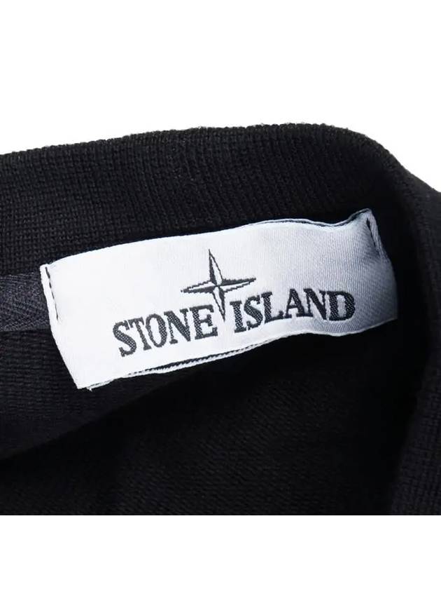 Waffen Patch Cotton Stretch Fleece Sweatshirt Black - STONE ISLAND - BALAAN 6