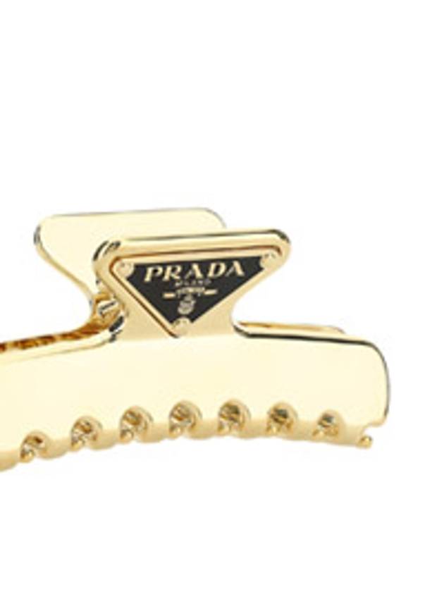 Women's Logo Metal Hair Clip Gold - PRADA - BALAAN 7