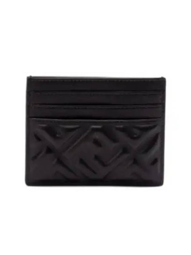 Baguette Embossed FF Logo Card Wallet Black - FENDI - BALAAN 2