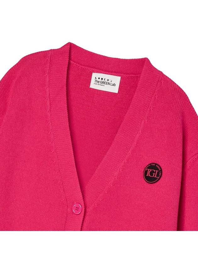 Women's Essential Cardigan Pink GB1 WSW 11 PNK - THE GREEN LAB - BALAAN 3