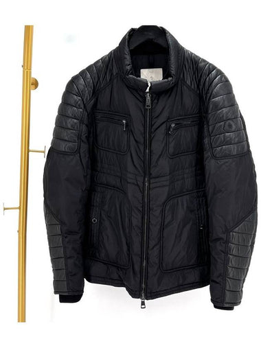 Black Waffen Dimitri Biker Padded Jumper Size 6 - MONCLER - BALAAN 1