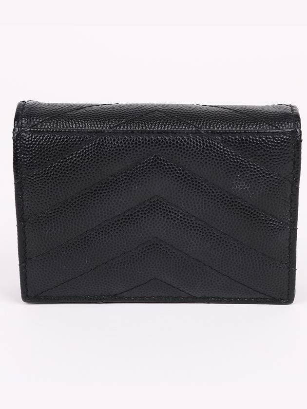 YSL gold plated black card holder wallet 530841 - SAINT LAURENT - BALAAN 4