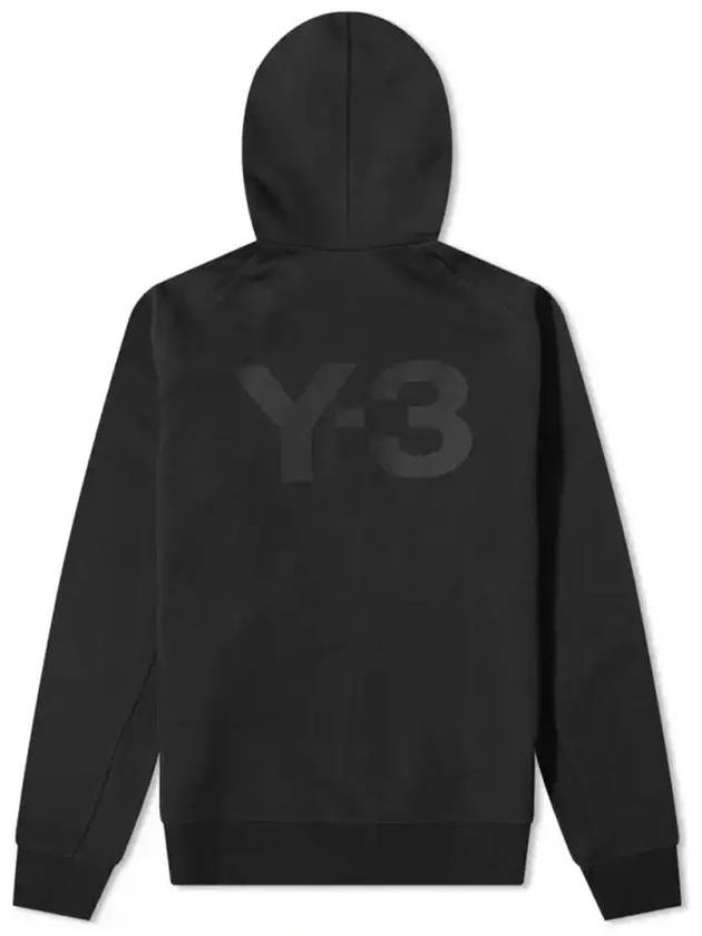 Classic Back Logo Cotton Zip-Up Hoodie Black - Y-3 - BALAAN 4