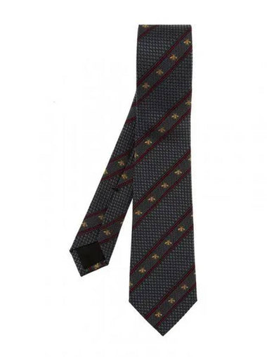 Bee Tie 451528 4E002 1274 Gray 1211985 - GUCCI - BALAAN 1