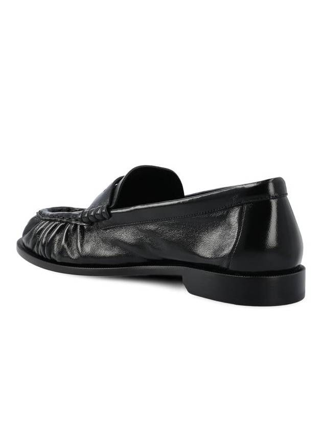 Le Signature Cassandre Logo Plaque Lamb Skin Loafer Black - SAINT LAURENT - BALAAN 4