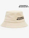 Isabel Marant Hailey Logo Bucket Hat Ecru CU001XFA A2C08A ECBK - ISABEL MARANT ETOILE - BALAAN 4