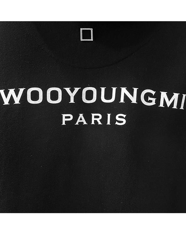 Men's Patch Back Logo Hoodie Black - WOOYOUNGMI - BALAAN 6