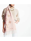 Reykjavik Monogram Cashmere Scarf Beige Rose - LOUIS VUITTON - BALAAN 6