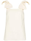 Women's Linen Sleeveless Ivory - CHLOE - BALAAN 1