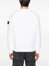 Wappen Patch Crew Neck Cotton Sweatshirt White - STONE ISLAND - BALAAN 6