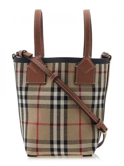 Mini London Tote Bag Archive Beige - BURBERRY - BALAAN 2